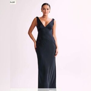 Meshki Nadia Maxi Satin Dress with Back Cowl